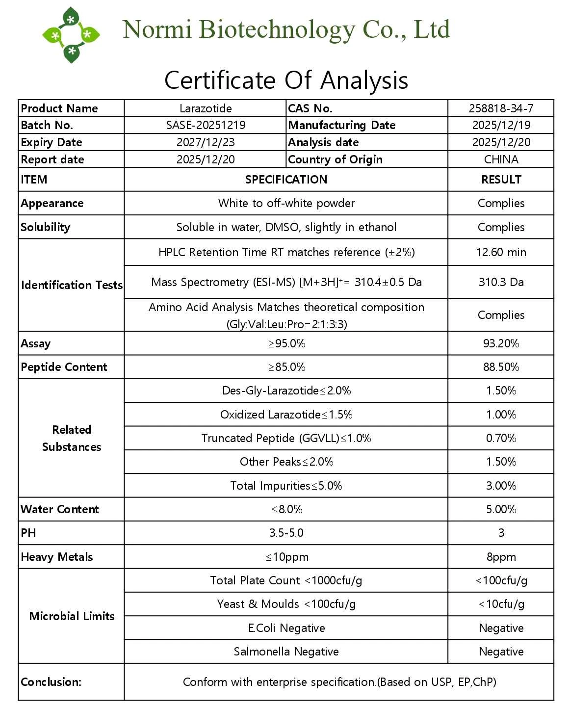 High purity Larazotide powder High purity Larazotide powder